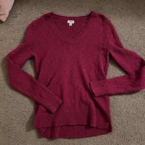 J. Crew Berry V-Neck Sweater